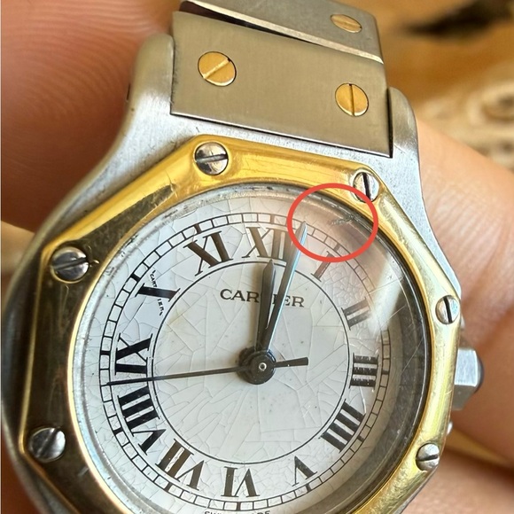 Vintage Cartier Santos Octagon 24mm 18K Yellow Gold Stainless Steel Watch